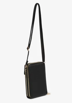 Czarna Mała Torebka z Metaliczną Ozdobą Seniffia