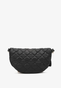 Czarna Nerka Pikowana z Paskiem i Łańcuszkiem Guergoria