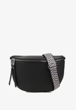 Czarna Nerka z Kieszonkami i Ozdobnymi Frędzlami Malloria