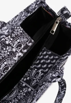 Czarna Prostokątna Torebka Shopper z Rączkami Alistrea