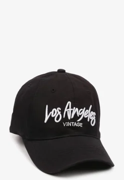 Czarna Regulowana Czapka z Daszkiem z Bawełny Lorzedia