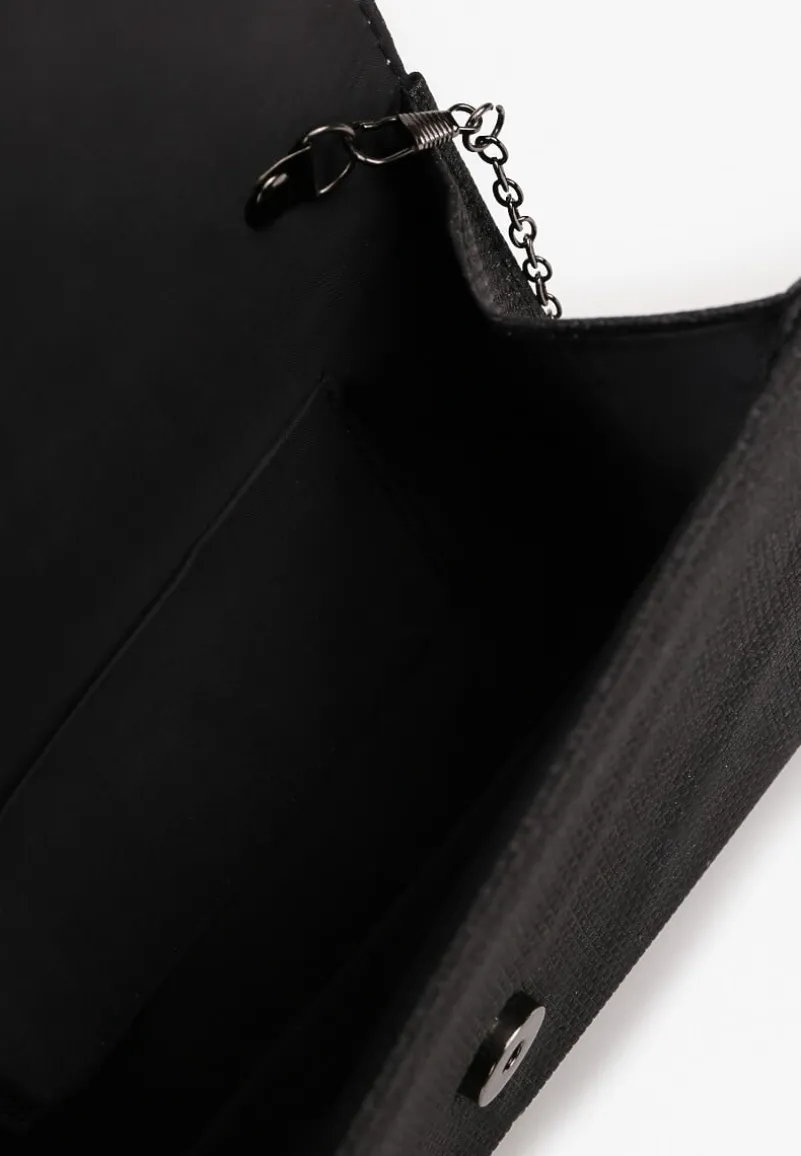 Czarna Torebka Kopertówka z Dodatkowym Łańcuszkiem Milenna