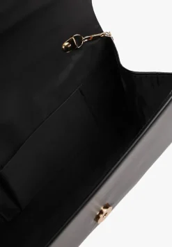 Czarna Torebka Kopertówka z Dodatkowym Łańcuszkiem Flelina