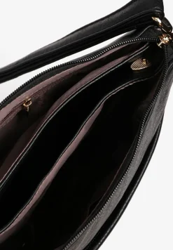 Czarna Torebka Mała Kwadratowa z Suwakami na Pasku Liandriah