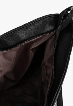 Czarna Torebka na Ramię z Ozdobnym Tłoczeniem Nanelven