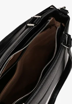 Czarna Torebka Ozdobiona Metalicznym Napisem Nilomena