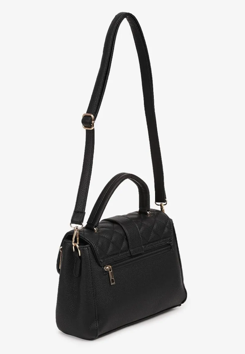 Czarna Torebka Ozdobiona Pikowaniem z Rączką Lanerith