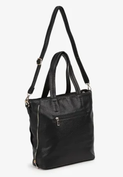 Czarna Torebka Shopper na Ramię z Paskiem z Regulacją Vemeriana