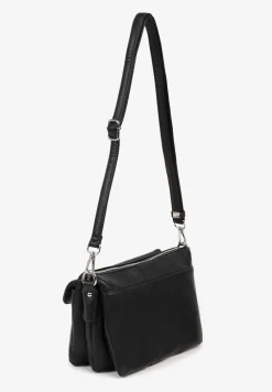 Czarna Torebka Typu Listonoszka w Klasycznym Stylu Izamara