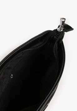 Czarna Torebka Typu Listonoszka z Zasuwanymi Kieszeniami Silatea