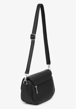 Czarna Torebka Typu Listonoszka Zamykana na Klapę Izarae