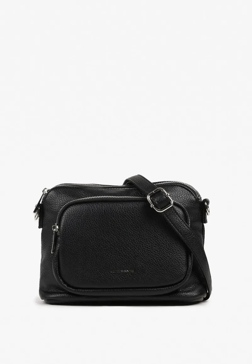 Czarna Torebka Typu Listonoszka z Dwiema Komorami Savarelle