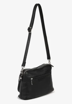 Czarna Torebka Typu Listonoszka z Dwiema Komorami Savarelle