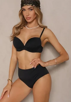 Czarne Basicowe Bikini Biustonosz i Majtki Figi Natonea