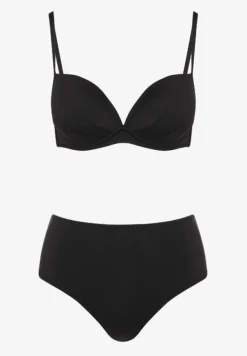 Czarne Basicowe Bikini Biustonosz i Majtki Figi Natonea