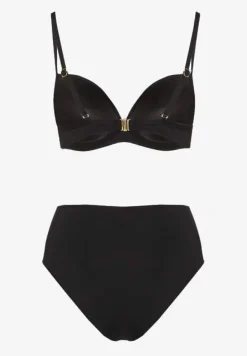 Czarne Basicowe Bikini Biustonosz i Majtki Figi Natonea