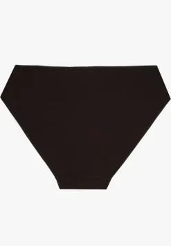 Czarne Bawełniane Majtki Figi Wykończone Ozdobną Nitką Besivia