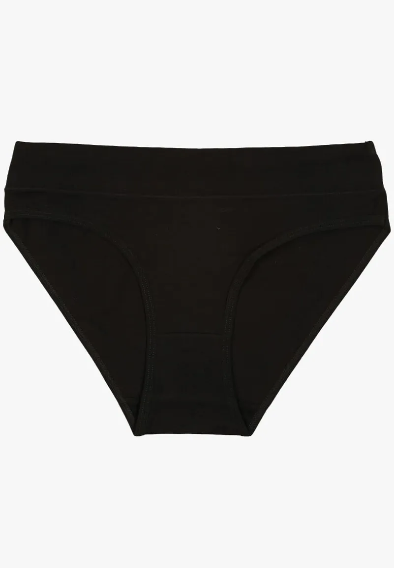 Czarne Bawełniane Majtki o Kroju Fig Conevia