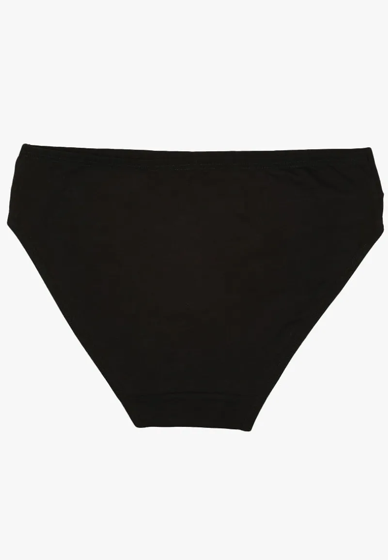 Czarne Bawełniane Majtki o Kroju Fig Conevia