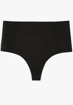Czarne Bezszwowe Majtki High Waist Kolunea