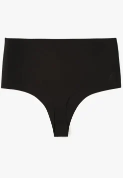 Czarne Bezszwowe Majtki High Waist Kolunea