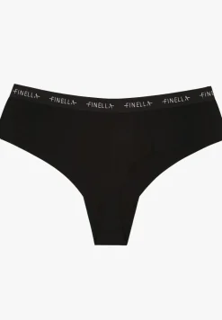 Czarne Bezszwowe Majtki z Napisami Davoria