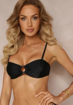 Czarne Bikini w Panterkę na Cienkich Ramiączkach Naiahes