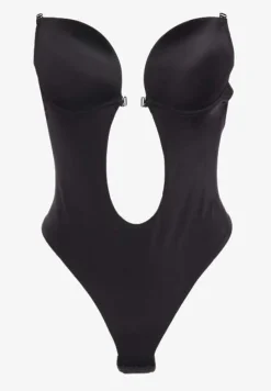 Czarne Body Transparentne z Wycięciami i Odkrytymi Plecami Vevolia