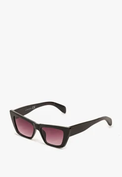 Czarne Eleganckie Okulary Przeciwsłoneczne Cat Eye Firsa