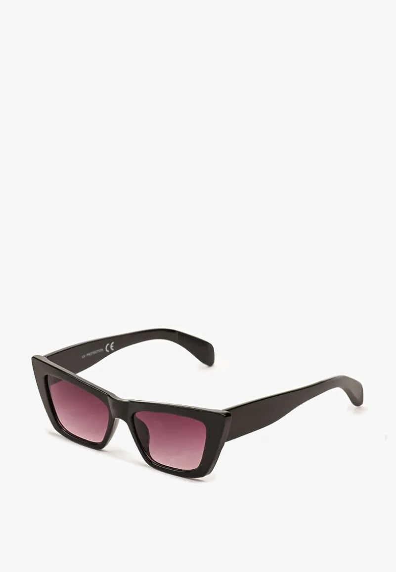 Czarne Eleganckie Okulary Przeciwsłoneczne Cat Eye Firsa