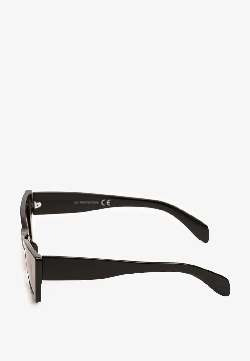 Czarne Eleganckie Okulary Przeciwsłoneczne Cat Eye Firsa