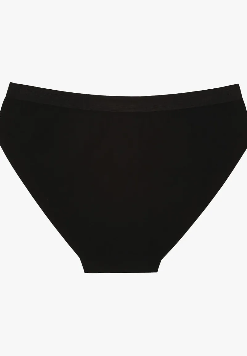 Czarne Majtki Bezszwowe Ozdobione Geometrycznym Wzorem Navlinne