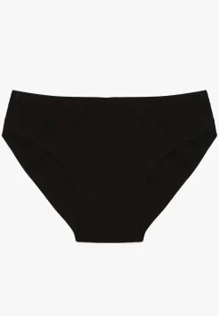 Czarne Majtki Figi z Bawełny Zdobione Tłoczonym Wzorem Annalesa