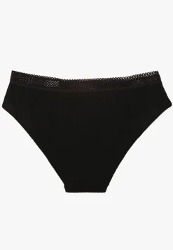 Czarne Majtki Typu Figi z Koronką Tirwia