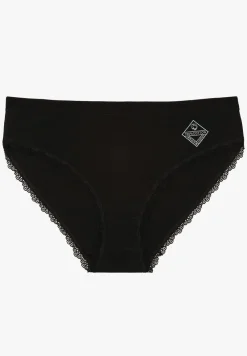 Czarne Majtki z Bawełny Typu Figi Pilliora