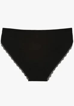 Czarne Majtki z Bawełny Typu Figi Pilliora