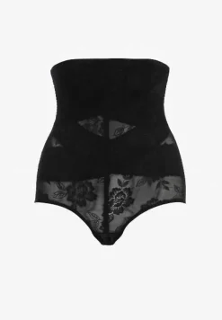 Czarne Modelujące Majtki Bawełniane z Wysoką Talią Badelia
