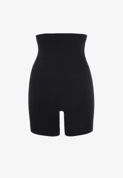 Czarne Modelujące Majtki z Gorsetowym Zapięciem na Haftki Hefial