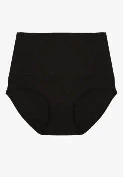 Czarne Modelujące Majtki z Bawełny High Waist Nilionea