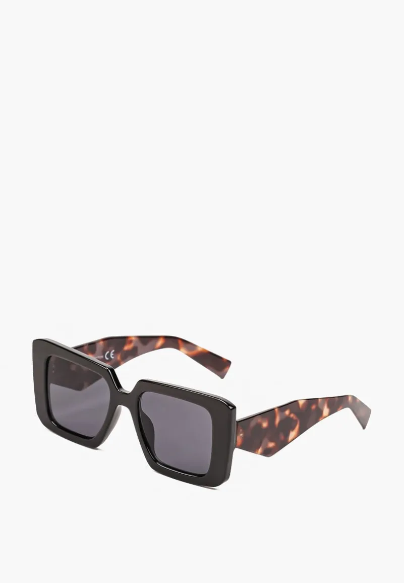 Czarne Okulary Przeciwsłoneczne z Filtrem UV i Cieniowanymi Szkłami Naivessa