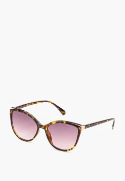 Czarne Okulary Przeciwsłoneczne z Oprawkami Kocie Oczy Jasminna