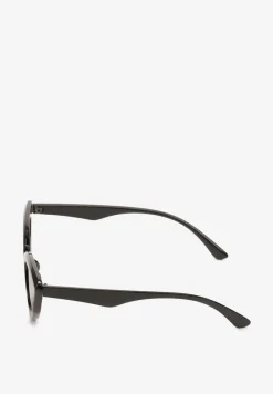 Czarne Okulary Przeciwsłoneczne z Filtrem UV z Oprawką w Stylu Kocich Oczu Pasireia