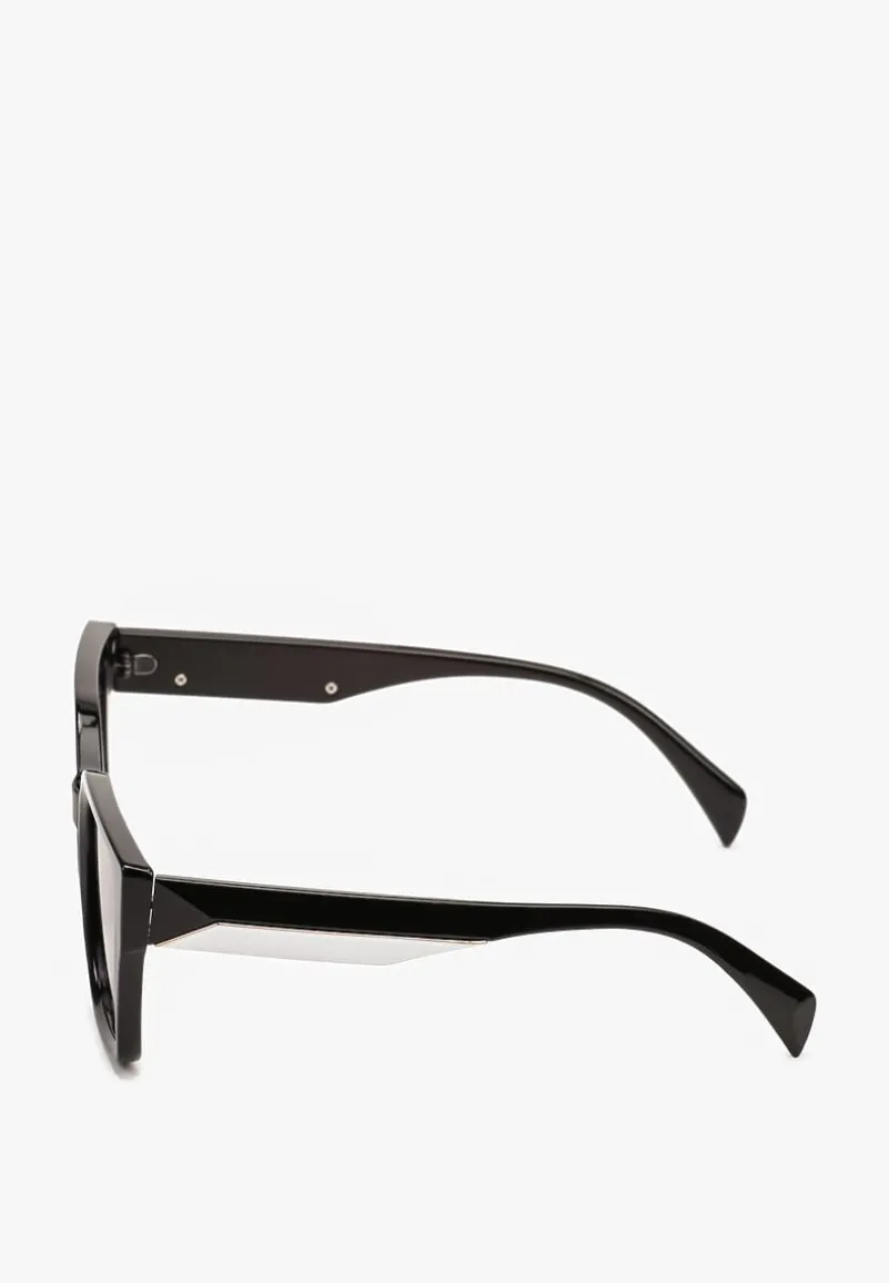 Czarne Okulary Przeciwsłoneczne o Kwadratowym Fasonie Clarilia