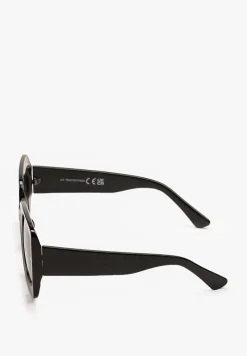 Czarne Okulary Przeciwsłoneczne z Filtrem UV o Kwadratowych Szkłach Nairiscia