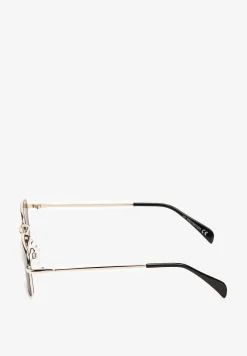 Czarne Prostokątne Okulary Przeciwsłoneczne z Filtrem UV Callias