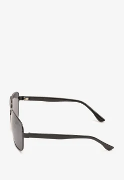 Czarne Przeciwsłoneczne Okulary z Filtrem UV w Stylu Pilotek Grimea
