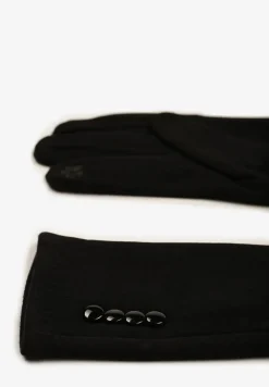 Czarne Rękawiczki Dzianinowe do Ekranów Dotykowych Tamiraeth