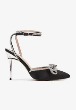 Czarne Sandały Oriphosise