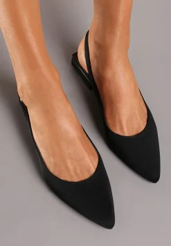 Czarne Sandały Vices bez Pięty Zapinane przy Kostce Elajane