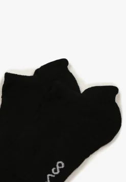 Czarne Skarpety z Bawełny Typu Stopki z Napisem Marianis